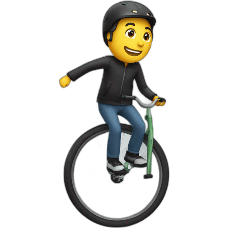 man riding a unicycle emoji