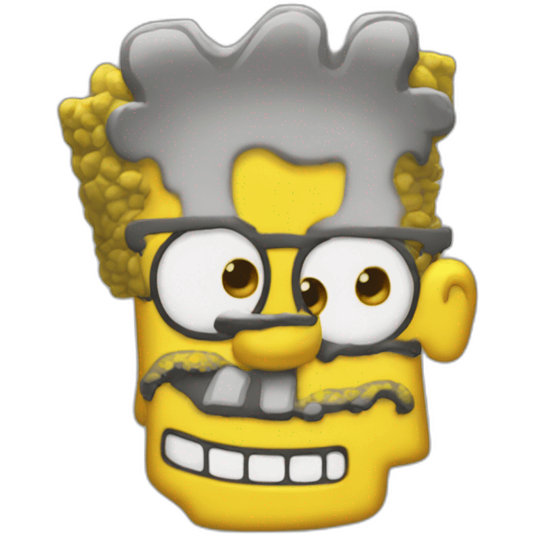 Bart simpson with snapchat style emoji