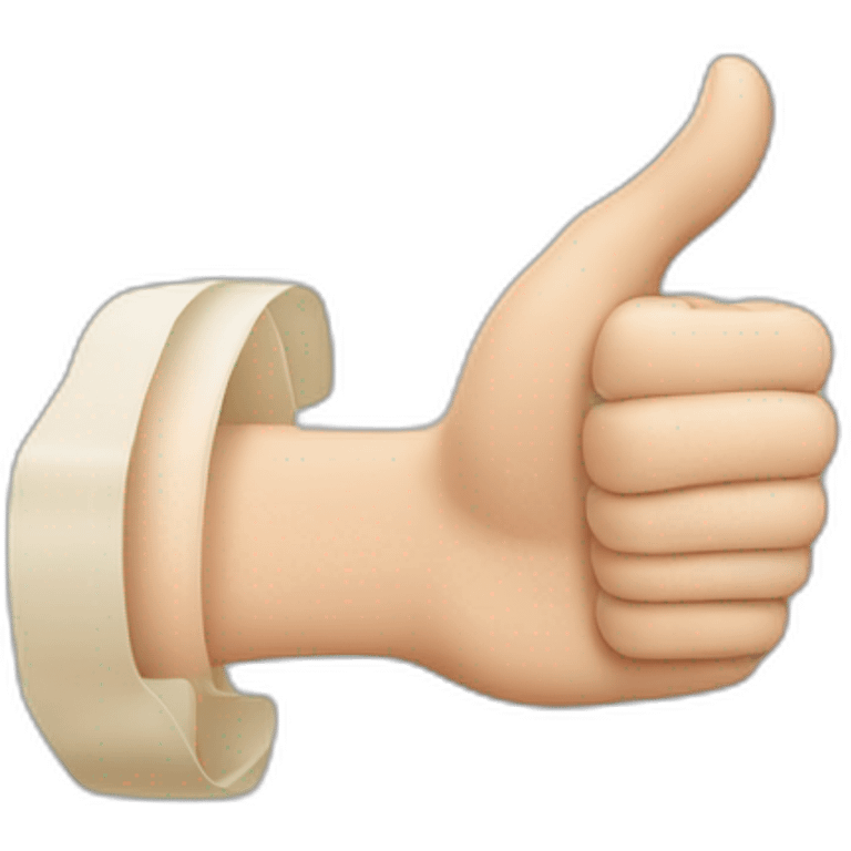 Thumb up with A hand splint that covers almost the entire hand emoji