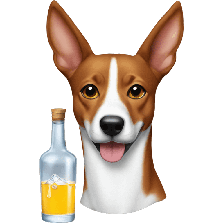 Basenji with vodka emoji