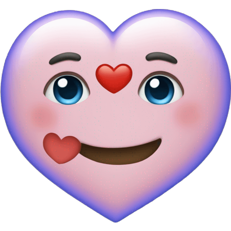 Heart with letter C and F color blue  emoji