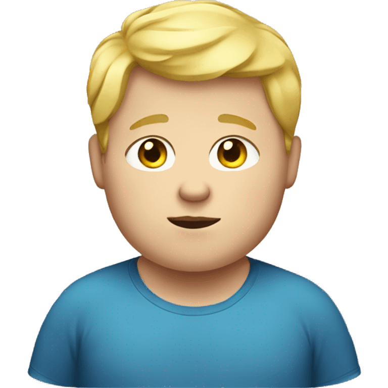 Overweight blond boy  emoji