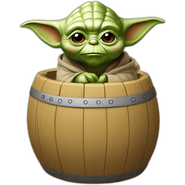 Yoda buvant une bière emoji