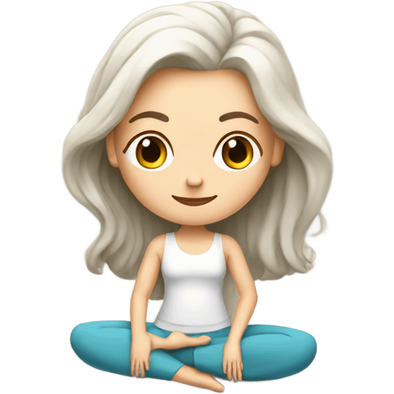 yoga white girl emoji