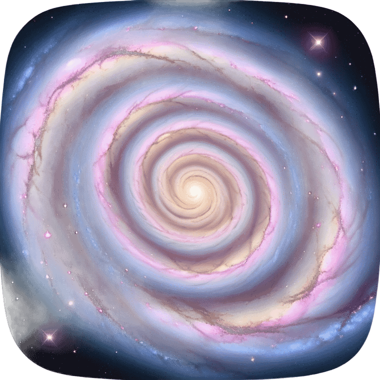  Cinematic Realistic Galaxy – A vast, sweeping view of a majestic spiral galaxy, with glowing arms of stars, dust, and gas stretching into infinity. Vibrant hues of pink, blue, and gold swirl together, capturing the grand scale and breathtaking beauty of the universe. emoji