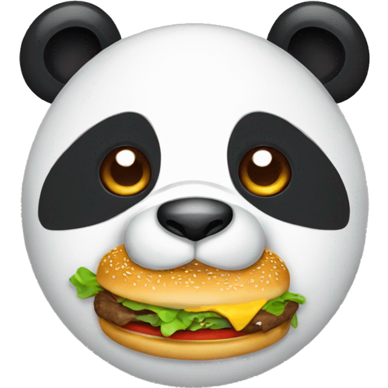 Panda eating burger  emoji