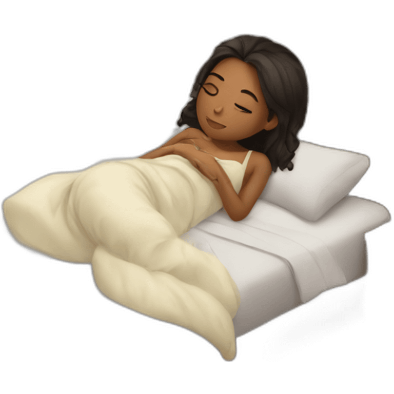 Girl in bed emoji