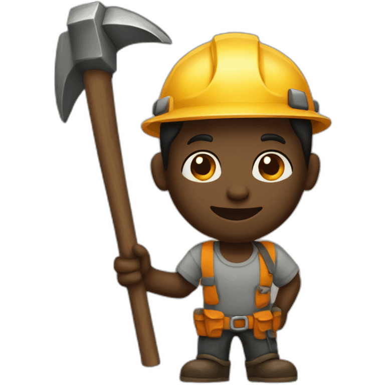 african miner with a pickaxe emoji