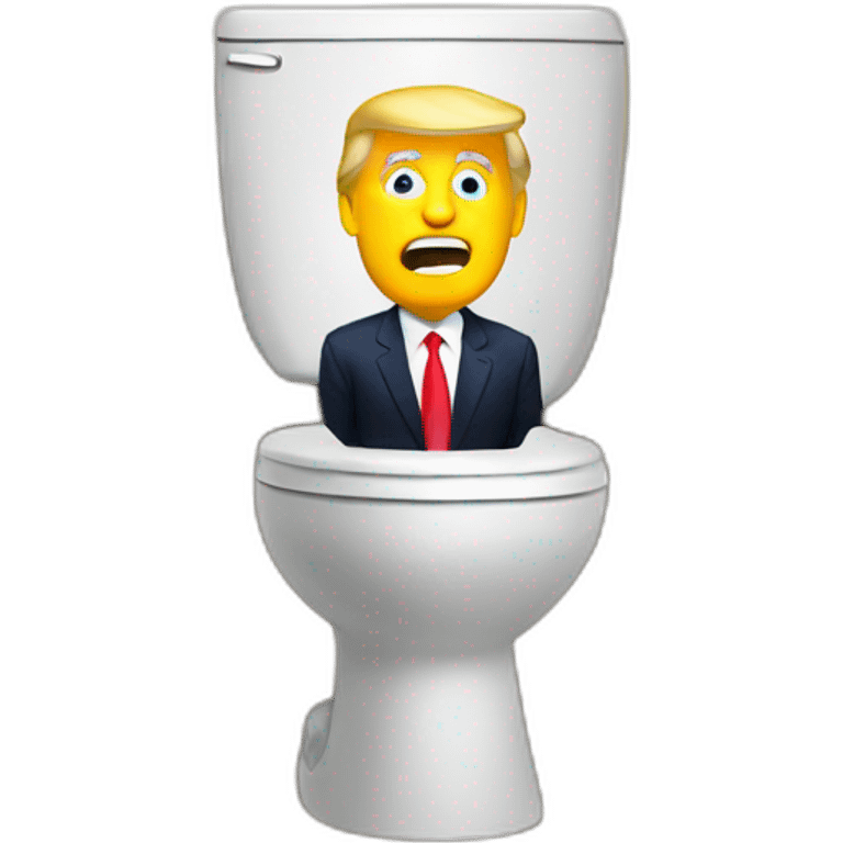 Trump at toilet emoji