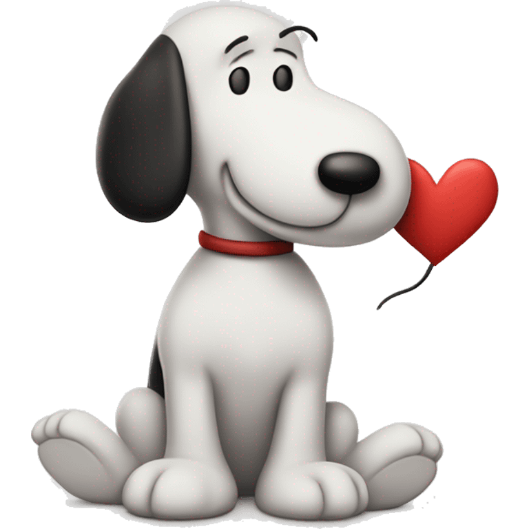 snoopy in love  emoji