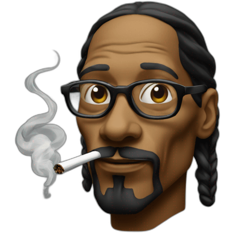 Snoop Dogg smoking emoji