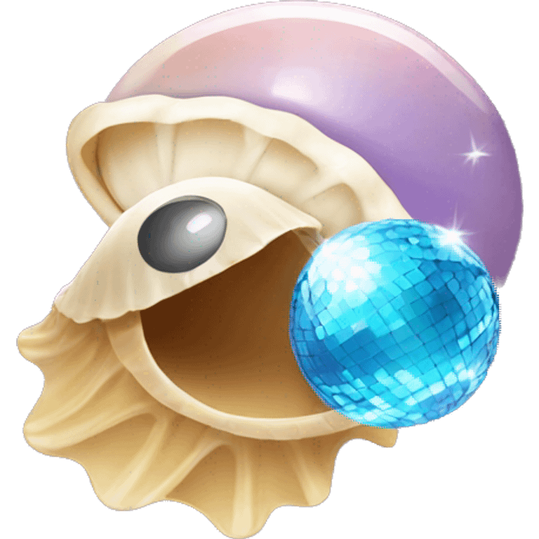 Shell with disco ball  emoji