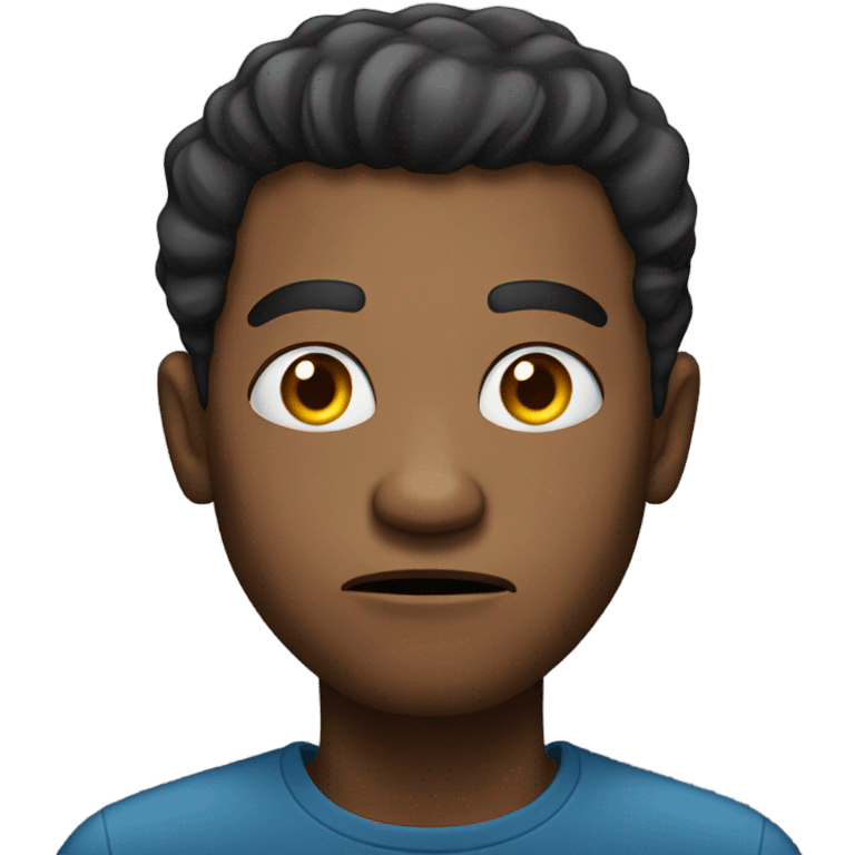 African American Man angry with a sour face emoji