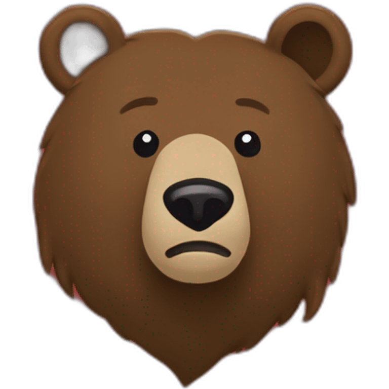 Bear in Brown University gear emoji