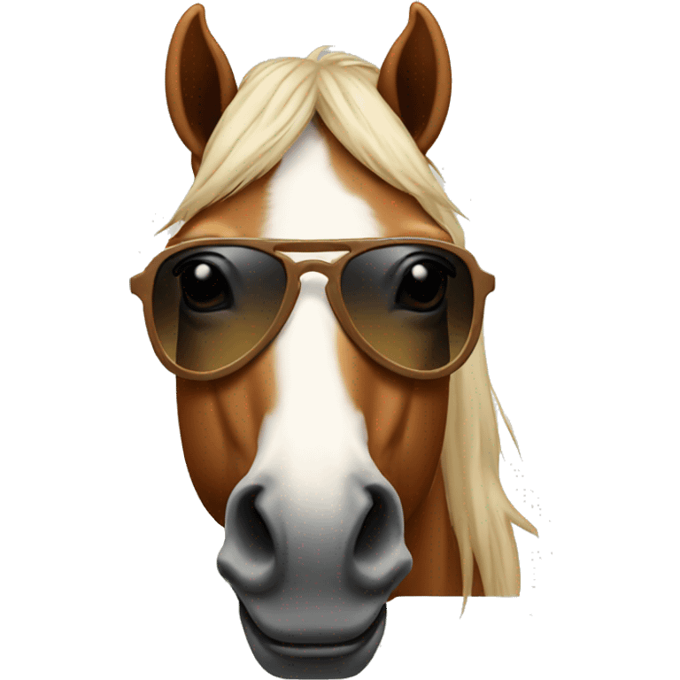 Horse with sunglasses emoji