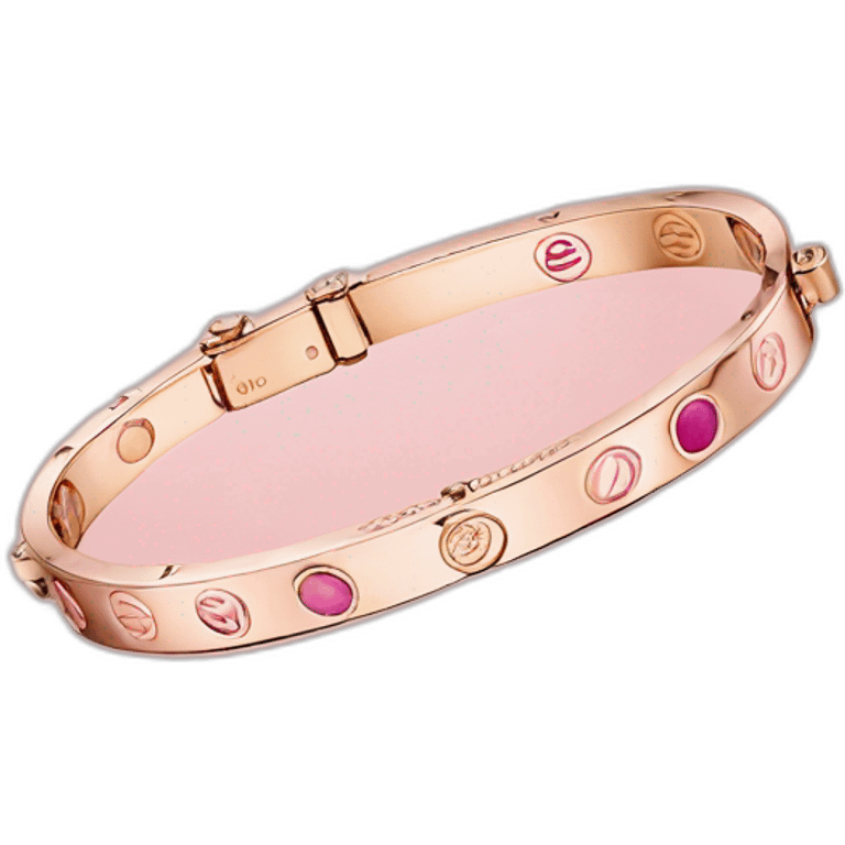 cartier love bracelet Gold pink emoji