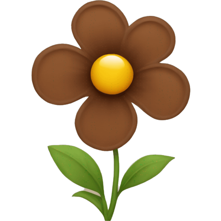 Brown flower  emoji