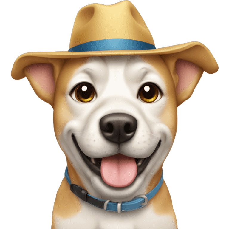 Dog with a hat emoji