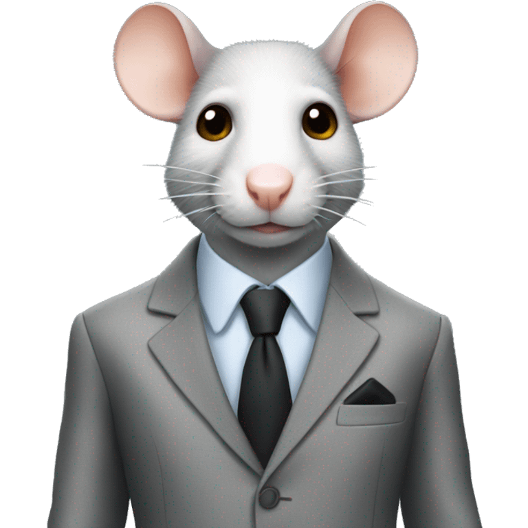 Rat human wearing suit emoji