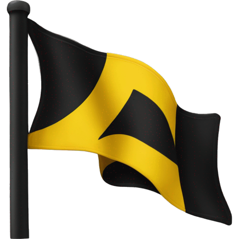 A black-yellow flag emoji