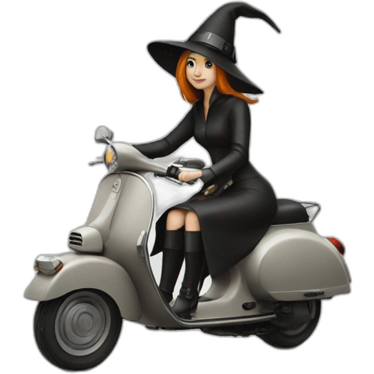 mod witch on vespa emoji