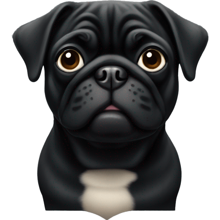 all black pug emoji