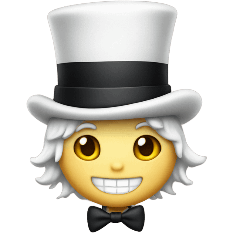 Boy hello kitty with a  top hat emoji