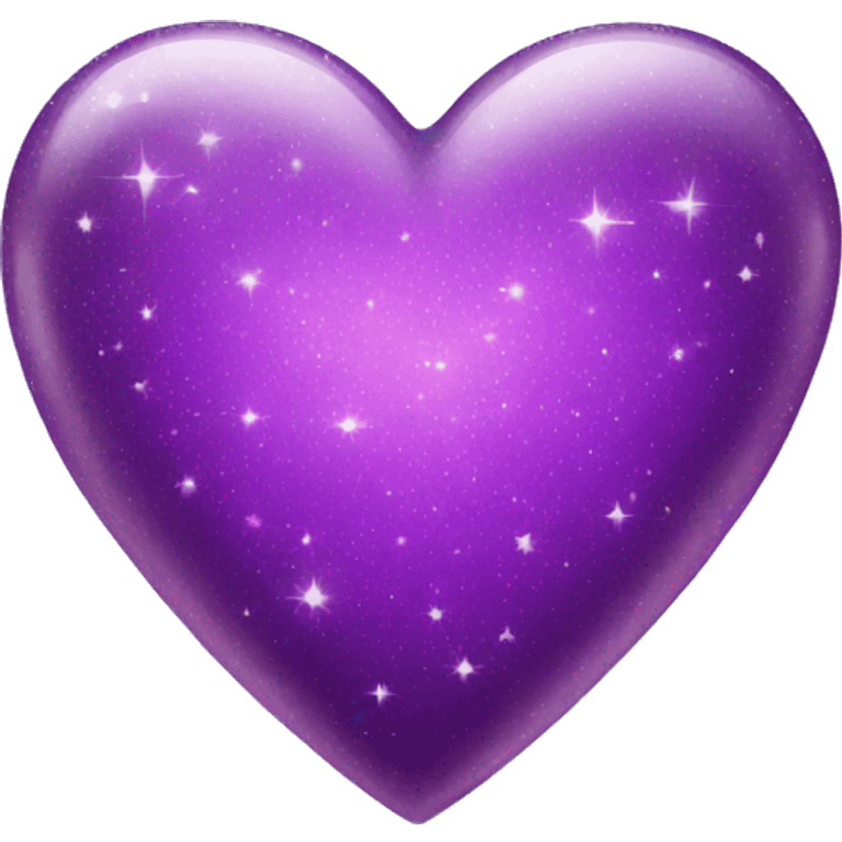 Purple heart with sparkles emoji