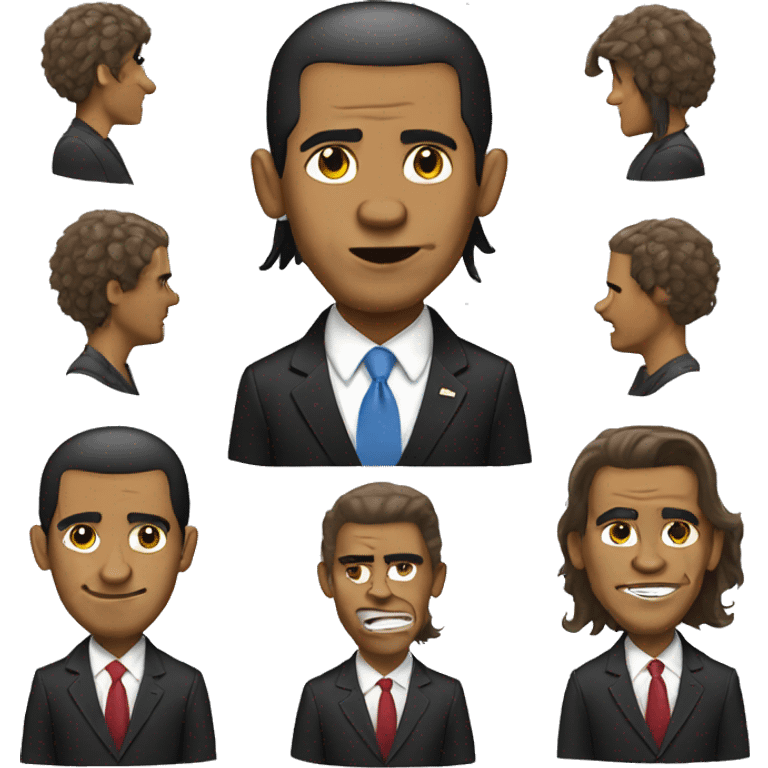 obama with hair emoji