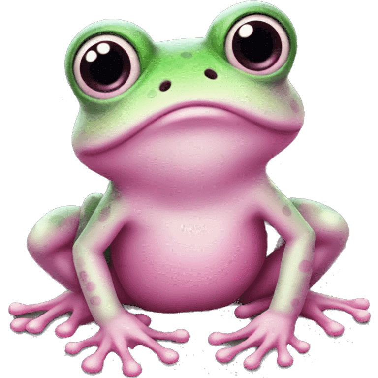 frog with pink wings, no background emoji