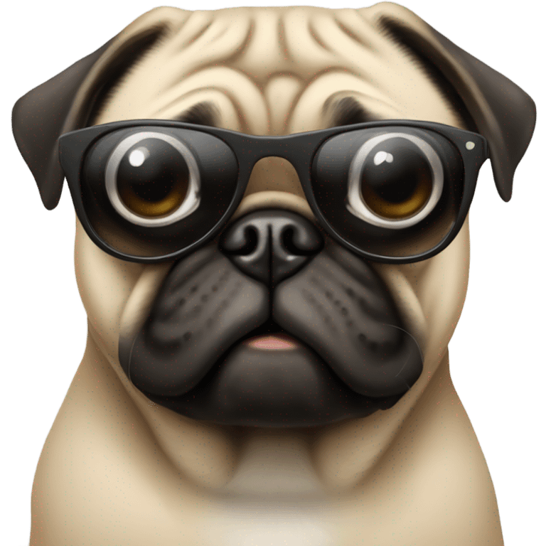 Pug wearing sunglasses  emoji