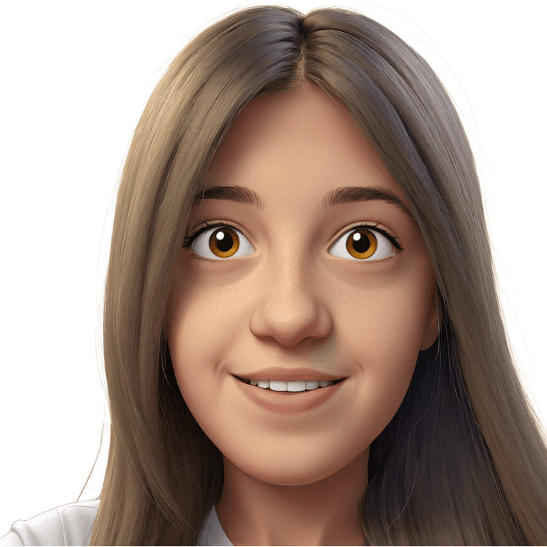 smiling girl with long hair emoji