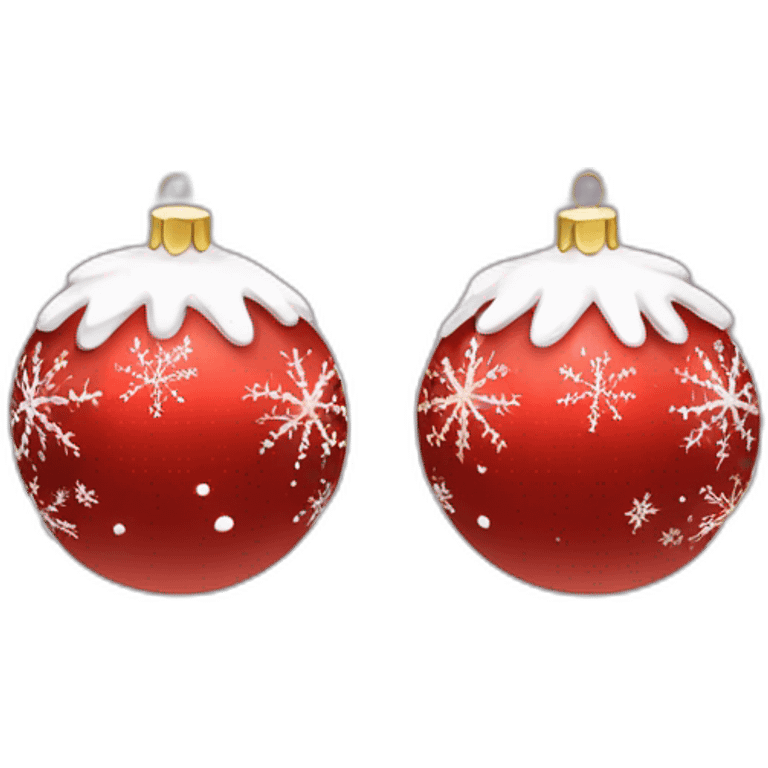 Two beautiful Christmas balls emoji