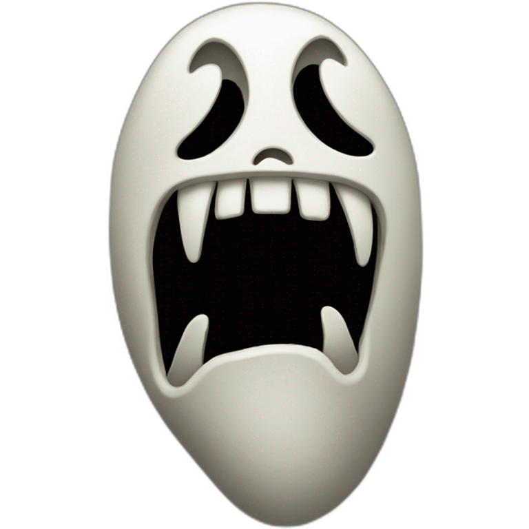 scream ghost face emoji