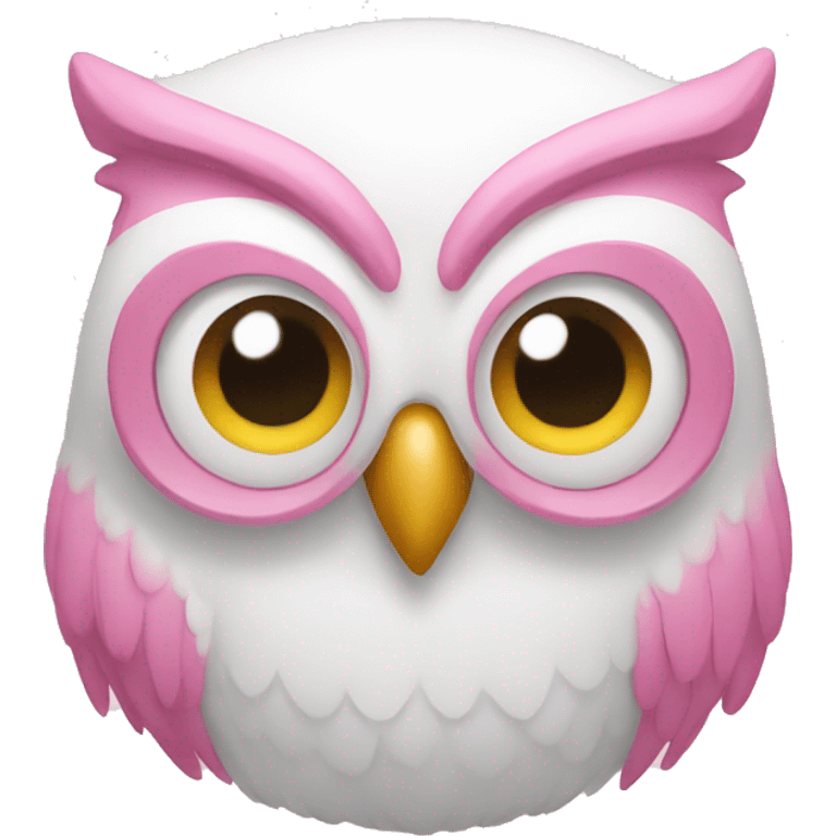 pink white owl emoji