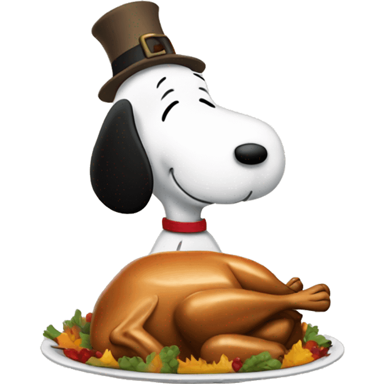 Snoopy in thanksgiving  emoji