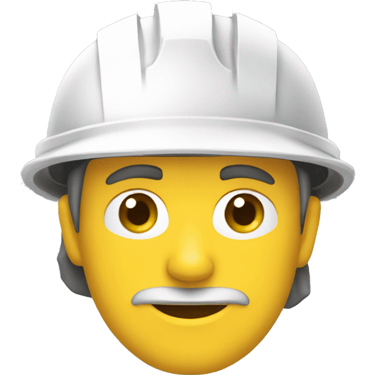 Casco blanco ingeniero  emoji