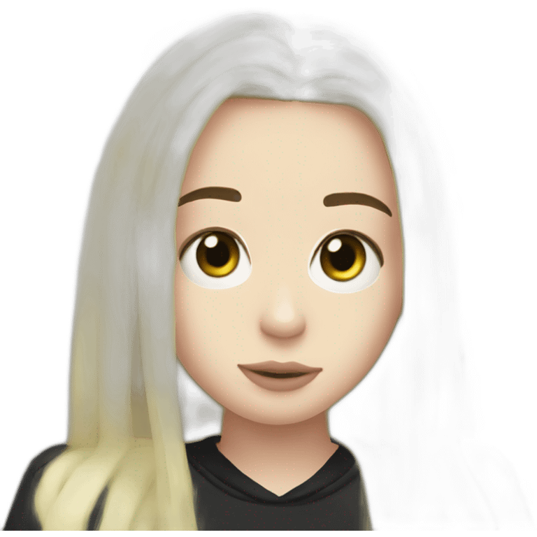 Billie Eilish black hair emoji