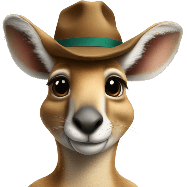 Kangaroo wearing a hat  emoji