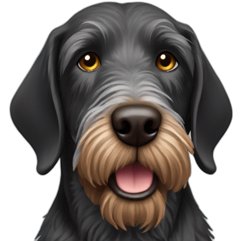 black german wirehaired pointer dog emoji