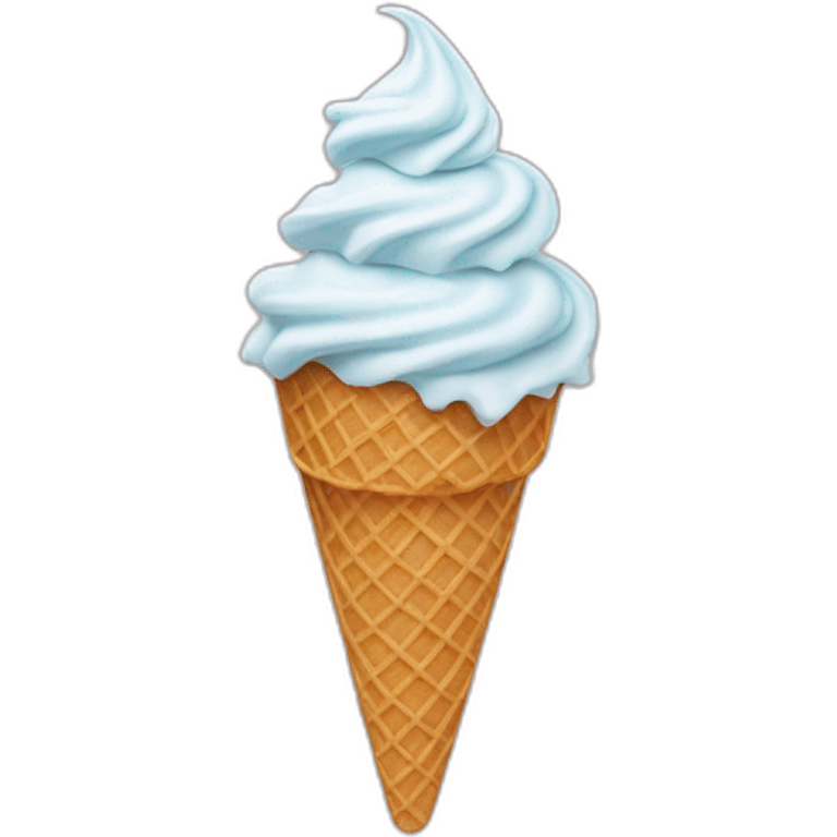 Swirl of soft-serve ice cream atop a wafer-style cone emoji