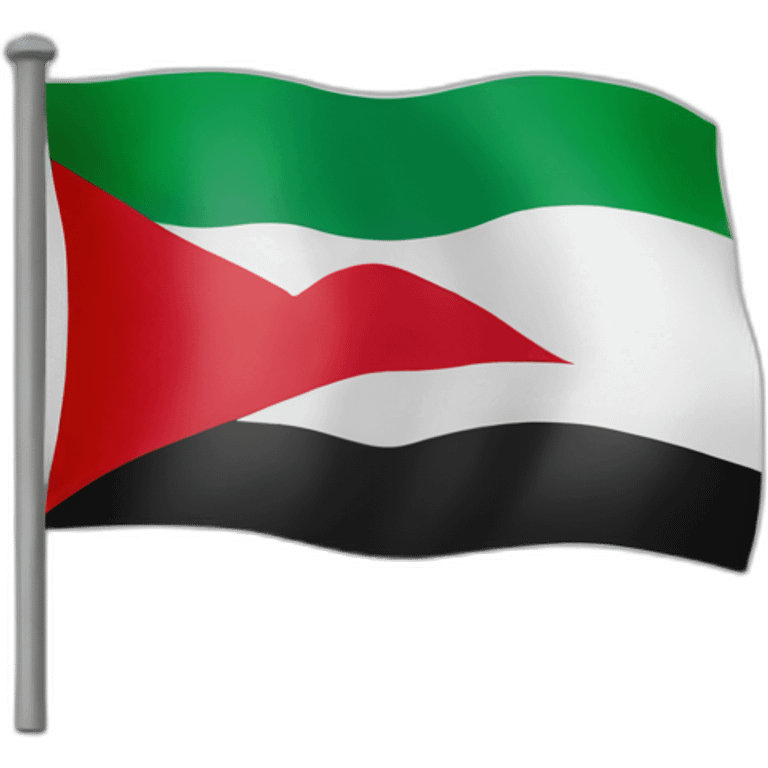 Palestinian flag With SOS symbol emoji