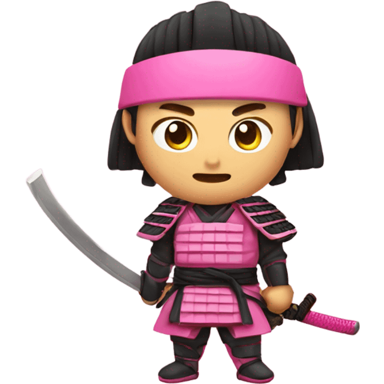 Pink Japanese samurai fighter emoji