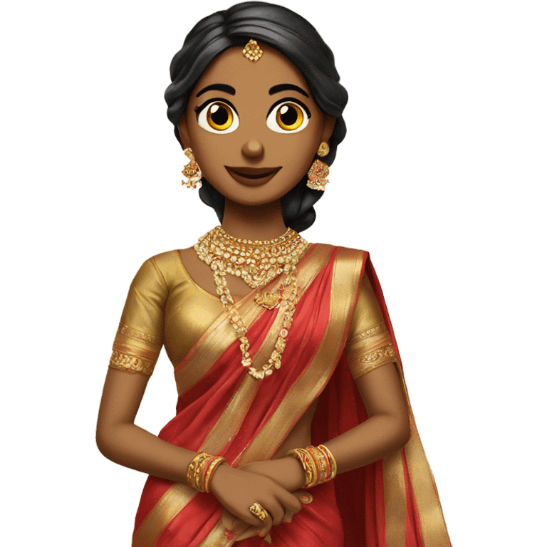 saree girl bride emoji