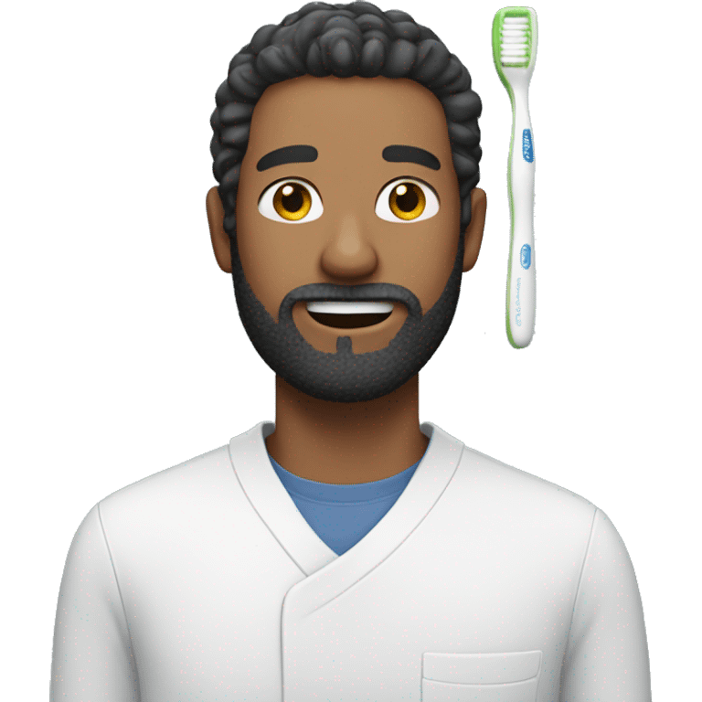 A men with a toothbrush beard emoji