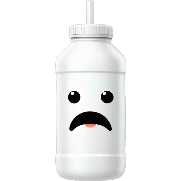 white water bottle with handle and straw emoji