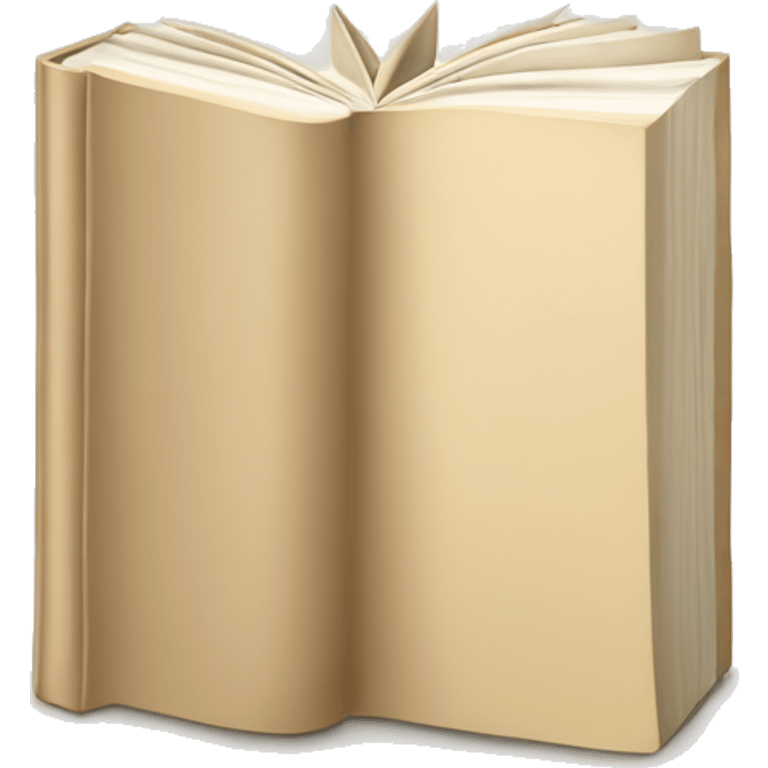 An open, hardcover book, depicted with a beige cover. Commonly used for various content concerning reading, writing, learning, and schooling. emoji