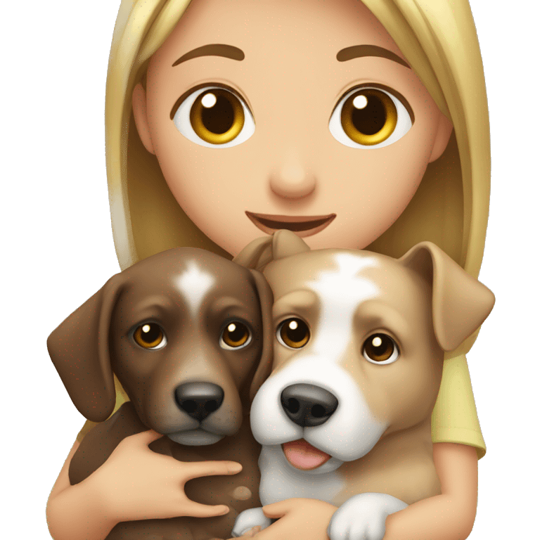 girl with pet emoji