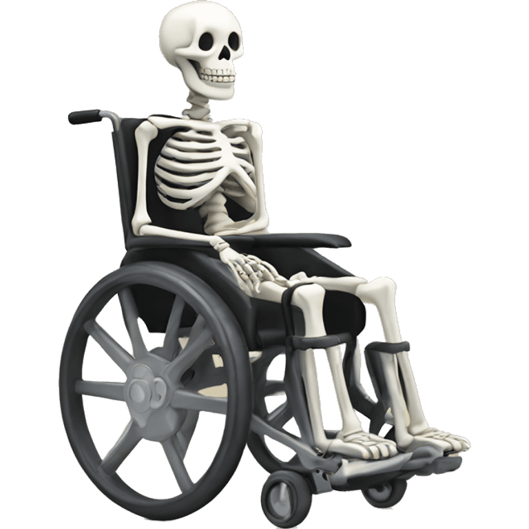 Skeleton in wheelchair emoji