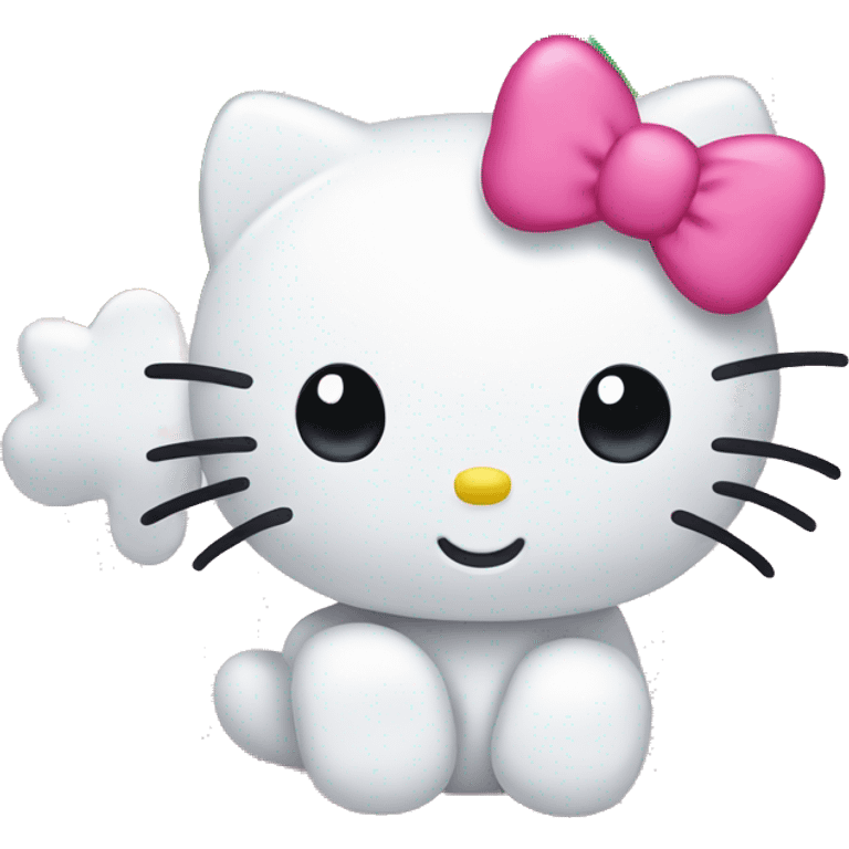 Hello kitty with  rainbow emoji